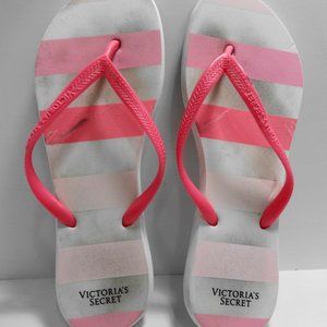 VICTORIA'S SECRET Pink & White Sandals Size 5-6